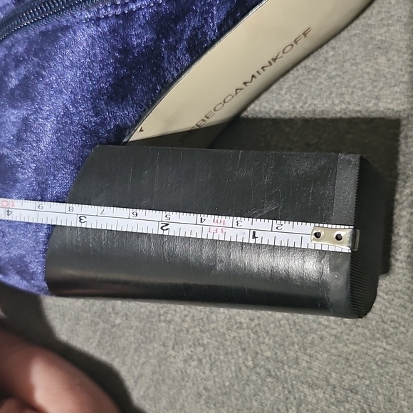 NEW Rebecca Minkoff Bojana Velvet Booties Stack Heel 6.5 Ankle Boots - Picture 8 of 8